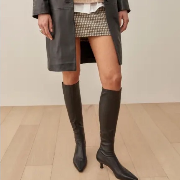 Reformation Otis Leather Boots Size 10 - Picture 2 of 9